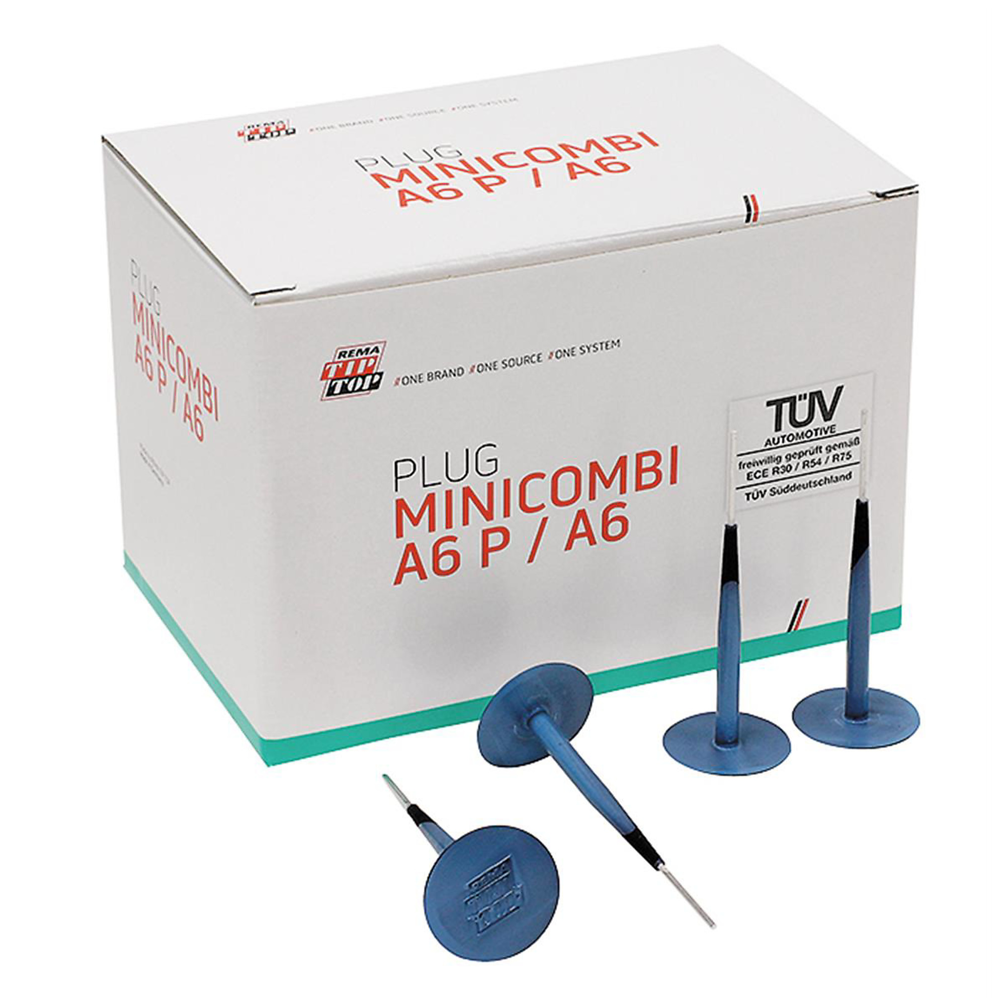 Rema Tip Top Minicombi Tire Repair Inserts — 1/4in. (6mm), 40 Count, Model# REMA6